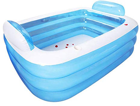 Zyj 150 / 180cm Piscine Gonflable en PVC épaissie 3-Ring Pataugeoire Bain à remous été Piscine for Adultes Enfants (Taille : L)
