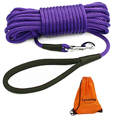 lynxking Hundeleine Schleppleine für Hunde Reflektierend Trainingsleine 9m Ausbildungsleine mit Karabinerhaken Nylon Lange Seil für kleine, mittelgroße große Hunde mit Griff