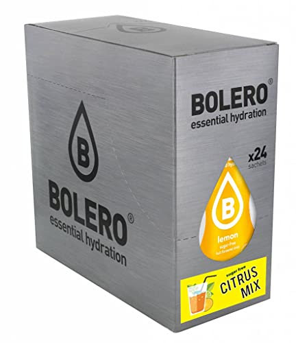 Möt Bolero Drinks CITRUS MIX Pack | 24x9g | Uppfriskande sockerfri pulverdryck med stevia | Vitamin C | rekommenderas av diabetiker | 8 läckra smaker av olika citrusfrukter
