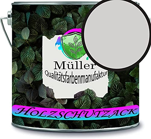 Peinture de protection pour bois - Résistant aux intempéries - Protection longue durée contre les intempéries - Couleur de protection du bois RAL 7047 - Gris TeleGrey 4 - Marque Müller