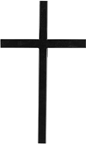 Dicksons Einfaches, mattes schwarzes 25,4 cm großes Wandkreuz aus Metall