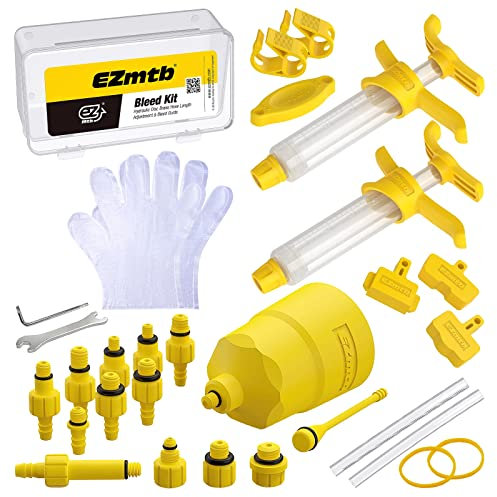 Yiezio Kit de purge de frein à disque hydraulique de vélo pour Shimano Tektro Magura SRAM Serie, Freins Change Kits hydrauliques, Extérieur, Vélo - Outil de vélo minéral (2021 Lite)