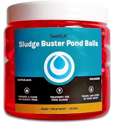 Swell Sludge Buster Pond Balls 300ml Tub. Clear Water Treatment and Sludge Remover