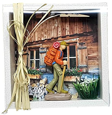 Geldgeschenk Verpackung Wandern Urlaub Wanderer Berge Wald