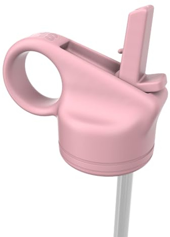 SHO Couvercle à paille réutilisable pour bouteille SHO – 260 ml, 375 ml et 500 ml – Sans BPA (rose pastel, 500 ml)