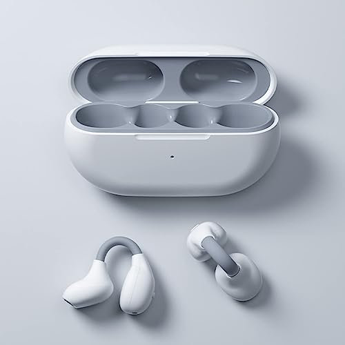 Wireless Ear Clip Bone Conduction Headphones Headset Open Ear Bone Conduction Earbuds Head Set Clip On Wireless Bluetooth Bone Conducting Open Ear Headphones Induction Earphones