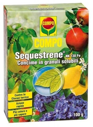 La zappa Sequestrene NK 138 Fe Concime in granuli solubile per cura e prevenzione clorosi ferrica, confezione da 20 kg