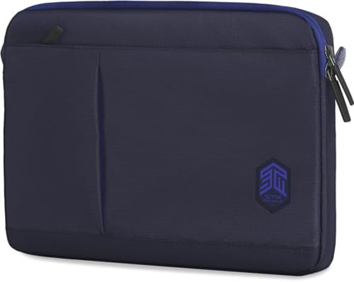 STM Blazer Laptop-Hülle, schlank und schützend, passend für Laptops bis zu 14 Zoll (35,6 cm), mit externer Reißverschlusstasche, ideal für Studenten und Geschäftsleute und Damen, Blau