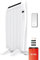 Radiador Emisor Térmico EVVO C4 Blanco, 600W, hasta 8m2, Instalación Suelo o Pared, Control por Voz, Google Home, 4 elementos, Bloqueo infantil, Wifi, Control remoto, Temporizador