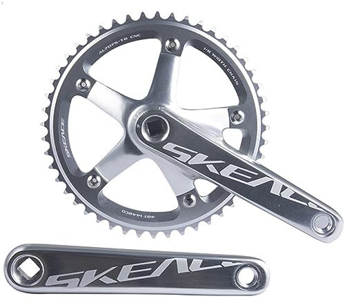 Guarnitura Guarnitura Bicicletta Pista 165mm 144BCD Guarnitura Perno Quadro In Lega Di Alluminio Singola Velocità Guarnitura 48T / 49T Per Guarnitura Bicicletta A Scatto Fisso Bicicletta Da Pista(Silv
