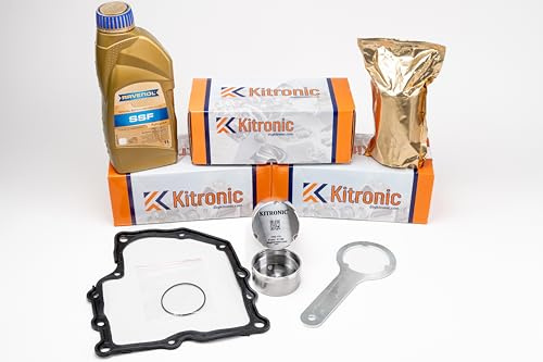 KITRONIC Druckspeicher Reparatursatz DQ200 7-Gang-Mechatronik Trockenkupplungsgetriebe 0AM | Mit Montageschlüssel, Dichtung & 1L Ravenol Mechatronik Öl