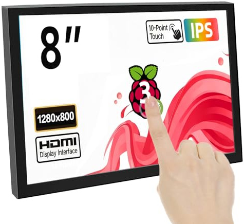 VIEWMEI 8 Inch Portable Touch Screen Monitor HDMI Monitor 1280 x 800 Resolution for PC Laptop Compatible with Game Consoles