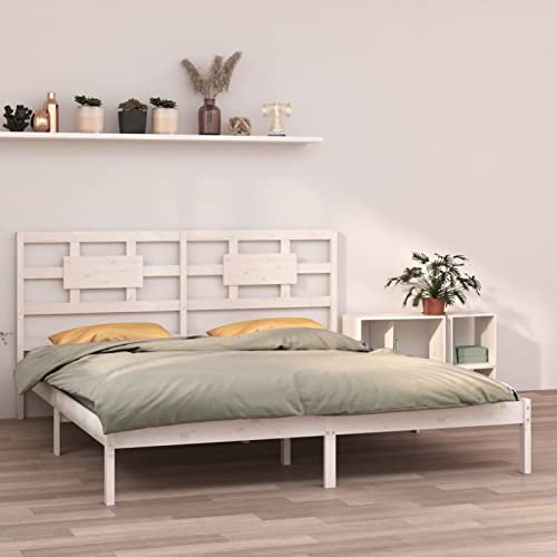Camerina Massivholzbett Bettgestell Bed Frame Bett Mit Bettkasten Hausbett Bett Massivholz Weiß 160x200 cm 3105676