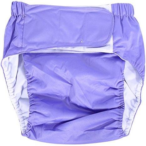 Nikou Wiederverwendbare Windel Für Erwachsene, 1 Stück, Neue Waschbare, Verstellbare Stoffwindel Für Erwachsene, Atmungsaktive Inkontinenz-Windelhose, 6 Farben(Lila)