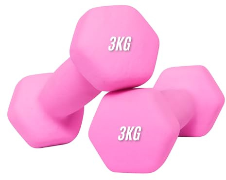 Neoprene Dumbbells Set Pair – Iron Hand Weights for Strength Training, Aerobic Workout & Home Gym Fitness (0.5kg–10kg)