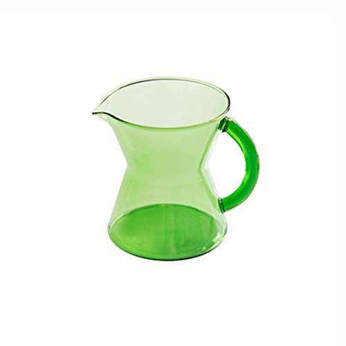 QXSJEDYCH Gravy Boat Small Heat-resistant Cup With Handle Milk Cup Beak-shaped Coffee Milk Pot Coffee Brewing Mini Beverage Can, 280ml, Can Provide Restaurant Family Gravy Sauce Boat Teapot(Green)