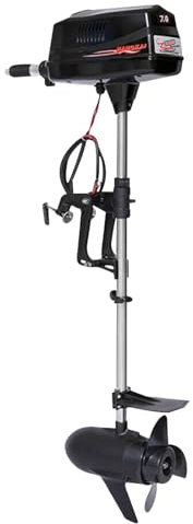 7.0HP Aussenborder Bootsmotor Außenbordmotor Elektromotor Für Boote 48V 1800W Electric Outboard Motor Boat Engine Brushless Trolling Motor für Kleine Schiffe mit Verschiedenen Materialien