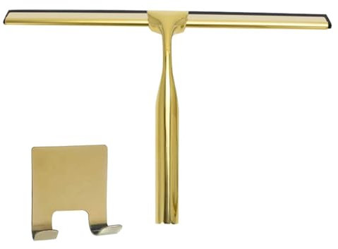 Shower Squeegee, Stainless Steel Shower Squeegee With Hook, Window Glass Scraper, Screen Wiper, Removes Liquids Without, Window Scrubber