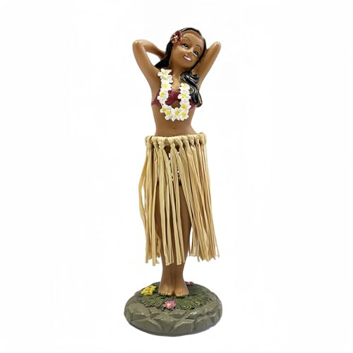 Hawaiianische Tanzfigur Armaturenbrett-Ornamente, Hawaii Hula Girl Posing, Auto Dashboard Spielzeug, Hawaiianische Armaturenbrett, HulaTänzerin Figurine Dekoration Für Auto, Schreibtisch, Büro