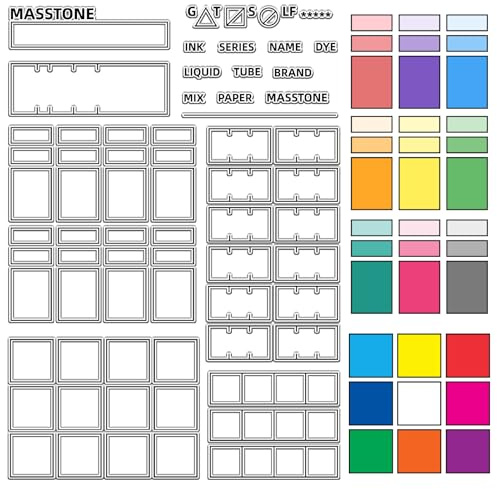 craspire Farbmusterpalette Transparenter Gummistempel Große Größe 11.7x8.3 Zoll Vintage Transparenter Silikonsiegelstempel Für Tagebuch Und Kartengestaltung DIY Scrapbooking Handgefertigtes Fotoalbum