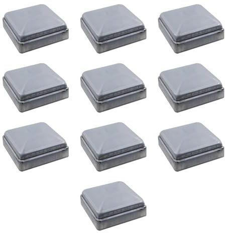 Semetall Post Caps 3x3 inches10 Pieces | Galvanized Steel Fence Post Cap,Metal Cap Post Covers