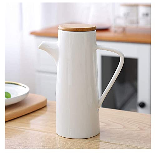 Ceramic Oil Vinegar Dispenser Set White Oil Vinegar Cruet Bottles with Soy Sauce Pot Olive Oil Vinegar Bottle Dispenser