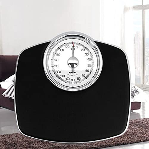 OZBME Professionelle mechanische Personenwaage, leicht zu lesen, Retro-Analogwaage, Körpergewichtsskala für Personengesundheitsmessung, 180 kg, blaue Waage (Farbe: Schwarz)