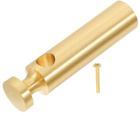 Holibanna Guardrail Connector Wine Cabinet Brass for Furniture Railing | 1pcs Golden Finish, Full-hole Design, Indoor Furniture Railing Accessories, Home Decor Use