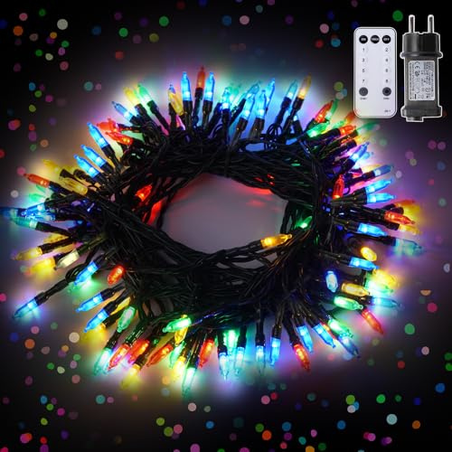 BrightWish Guirlande Lumineuse de Noël 10 Mètres avec 100 LEDs IP66 - Guirlande Lumineuse Étanche pour Extérieur et Intérieur, Idéale pour Décoration de Noël, Camping et Éclairage d'Ambiance（Farbe）