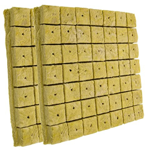 UKCOCO Blocs de Culture Hors-Sol pour Semis 40x40x40 Mm, 98 Pastilles de Terreau Hydroponique Absorbant et Perméable, Substrat Nutritif pour Jardinage Intérieur et Extérieur