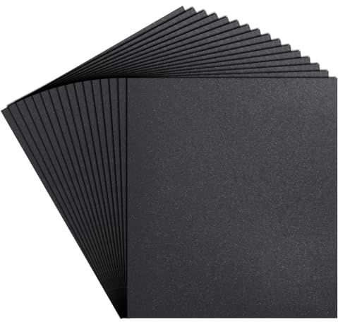 BENECREAT 30 hojas de papel de lija con 400 granos, 23 x 28,4 cm, papel de lija húmedo y seco, papel de lija resistente al agua, para pulir madera de coche y metal, color negro