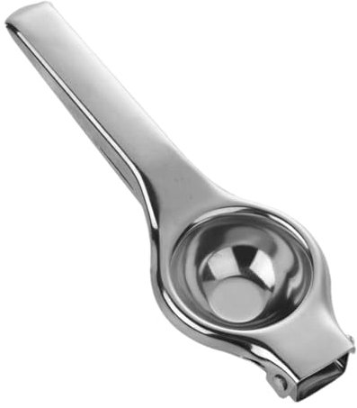 Exprimidor de metal, exprimidor de limón, exprimidor manual de mango antideslizante, exprimidor portátil de acero inoxidable para cocina y bar, ideal para recetas y cócteles