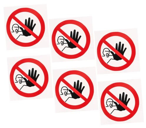 FUNOMOCYA 6pièces Set De Autocollants Interdiction Entrée Panneaux Sécurité Étiquettes Avertissement Interdit Accès