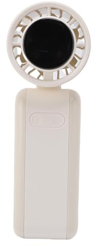 Ventilador Portátil de Flujo de Aire Personalizable con Soporte de Ocultación, Ventilador Tranquilo Portátil para Viajar, Playa, Acampar Al Aire, Pantalla Digital, ángulo Ajustable, Correa