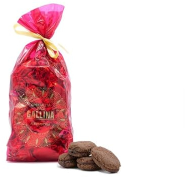Specialità Baci di Gallina - Baci di Dama Piemontesi al Cacao Biscotti Cioccolato Artigianali - Dolci Pasticceria Artigianale con Nocciole Piemontesi, Cacao e Cioccolato Fondente (280g)
