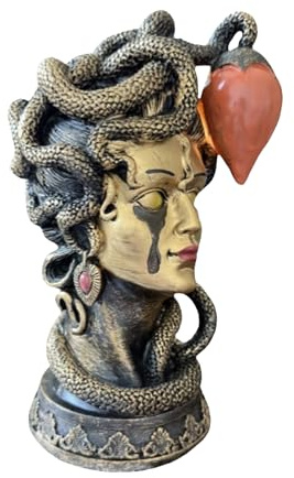 Lampada Da Tavolo - Busto Di Medusa In Resina, Decorazione Della Figura Da Collezionare | Decorazione Di Figure In Resina Per Halloween, Natale, Soggiorno, Ufficio Domestico, Ornamento Di