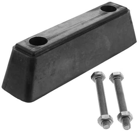 TOGEVAL Tope de Goma Maciza para Camión, Absorbe Impactos y Protege la Parte Trasera del Vehículo, Orificio de 12,5cm para Remolques