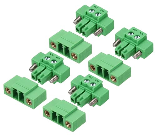 QUARKZMAN 4 Pcs Bloque De Terminales De Tornillo Conector 2 Pines 300V 8A | 3.81mm, Conector Enchufable, Componente Electrónico, Con Conector De Warp, Para Panel De Toma Montaje, Electrónico