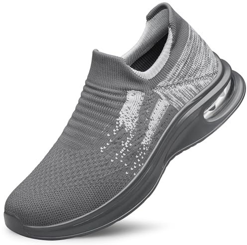 SURFING TREE Mens Slip on Trainers Lightweight Walking Shoes Workout Athletic Tennis Gym Sneakers