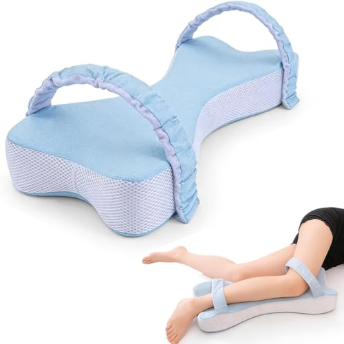 Coussin de genou pour les personnes dormant sur le côté - Coussin de jambes extra grand entre les jambes pour dormir, 53 cm en mousse à mémoire de forme pour soulager les douleurs de la hanche, du dos