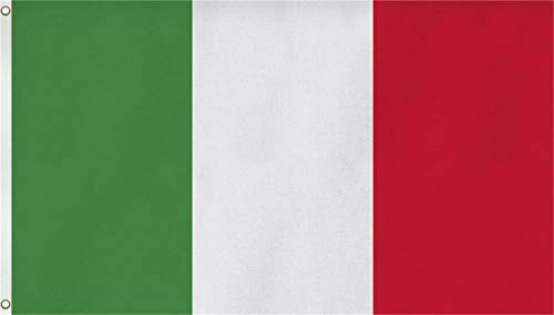 Flagge - Fahne - Hissfahne mit zwei Metallösen zur Befestigung und zum Hissen - Größe 90 x 150 cm wetterfest Farbe Italien