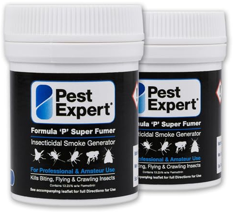 Pest Experts Formula ‘P’ Super Fumer Poultry Red Mite killer smoke bomb 2 x 11g (HSE approved and tested - professional strength product)