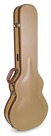 Crossrock Hartschalenkoffer für E-Gitarren aus Holz, mehrlagig, Les Paul Body Style in Vinyl-Tweed