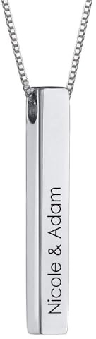Gravierbare Totem-Namenskette in Silber oder Gold
