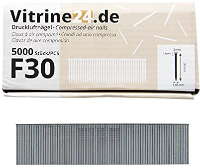 Stiftnägel Druckluft Nägel 10 15 20 25 30 40 50 mm Druckluft Tacker Nagelpistole Druckluftnagler Stauchkopfnägel Nagler Stauchkopfstifte Drucklufttacker (MKS-F30)