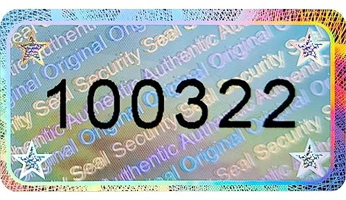 405 Stk - 3D Hologramm-Siegel mit Seriennummer - 30 * 16mm silber glänzend | Sicherheitssiegel, Siegel-Aufkleber, Sicherheitsetiketten, Hologramm Security Seal Sticker Label, VOID Klebe-Siegel