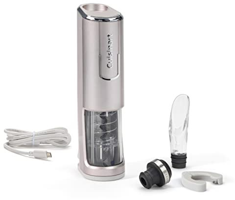 Cuisinart Schnurloser Weinöffner mit Vakuumversiegler | Korkenzieher-Flaschenöffner | 8 Stunden Ladezeit | bis zu 50 Flaschen | Integrierter Folienschneider | Geschenk für Weinliebhaber