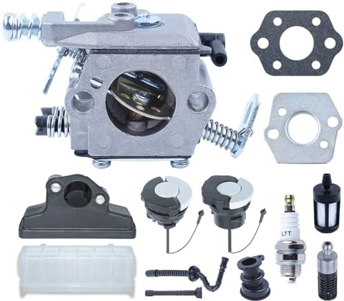 Kit de Carburador para STIHL 021, 023, 025, MS 210, MS 230, MS 250 Motosierra, ADEFOL Piezas de Repuesto incluye Carburador y Junta Bujía Filtro Manguera Tapa Caja del Filtro 13 en 1