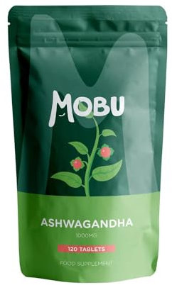 Ashwagandha 1000mg 120 Tablets | High Strength Ashwagandha Supplement | Ayurvedic | GMP Approved | Vegan | Letterbox Friendly | MOBU UK