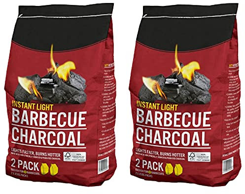 AMOS Instant Light Barbecue Charcoal 4 x 850g BBQ Grill Coal Bags